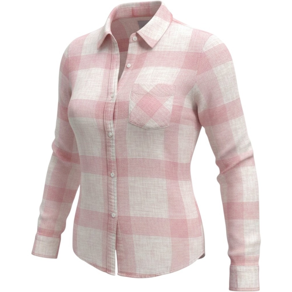 Rails Pink White Plaid Linen Blend‎ Button Down Shirt Long Sleeve Small